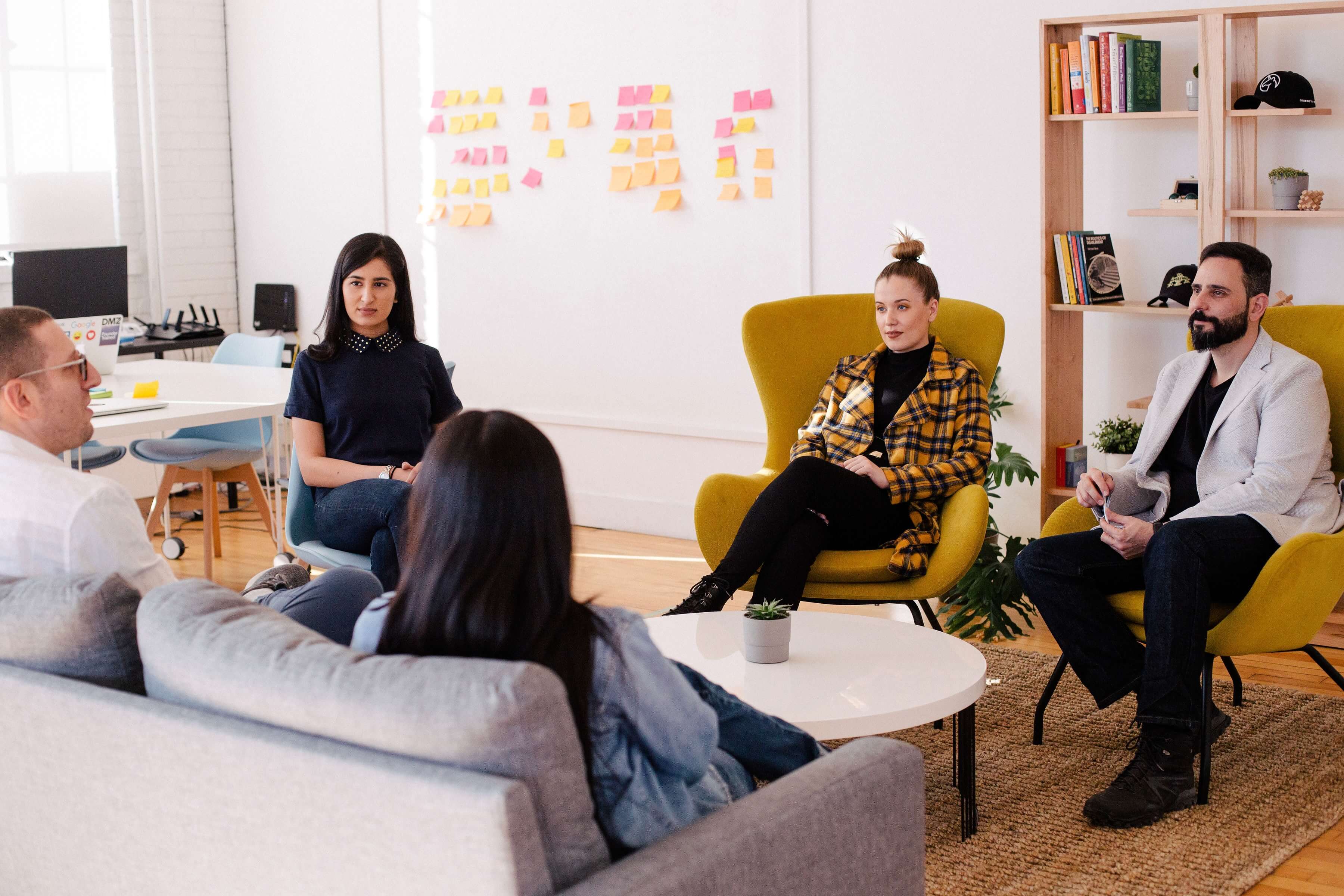 Women sitting at work meeting