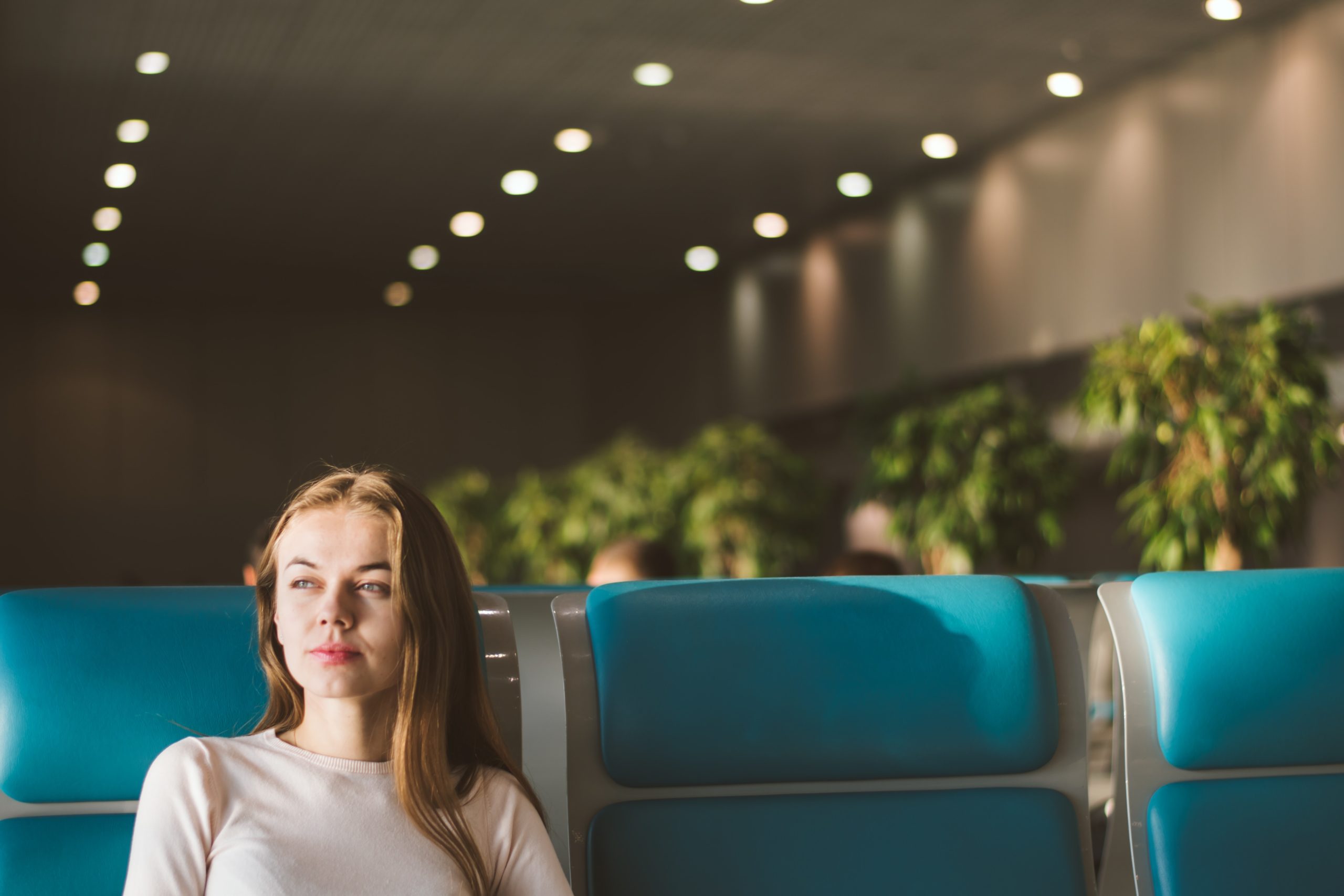 woman sitting alone thinking deep thoughts