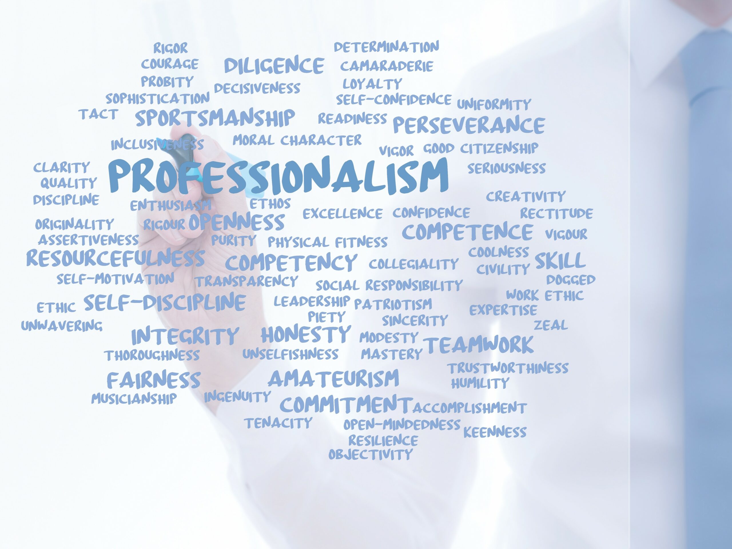 professionalism in a word cloud